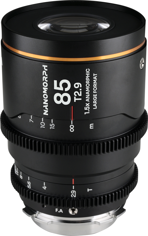 expertly designed for cinematographers utilizing large-format cinema cameras equipped with Arri PL and Canon EF mounts. Featuring an 85mm focal length