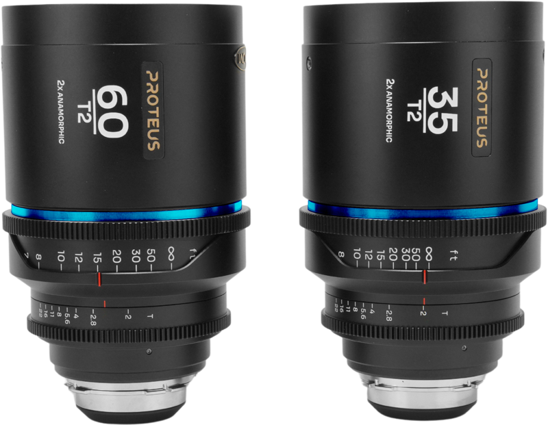LAOWA Proteus 2xAnamorphic 2-Lens Bundle Set A (35mm, 60mm) - Blue - Arri PL/Canon EF (feet)