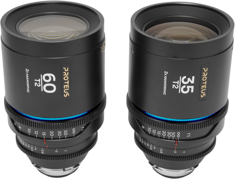 LAOWA Proteus 2xAnamorphic 2-Lens Bundle Set A (35mm, 60mm) - Blue - Arri PL/Canon EF (feet)