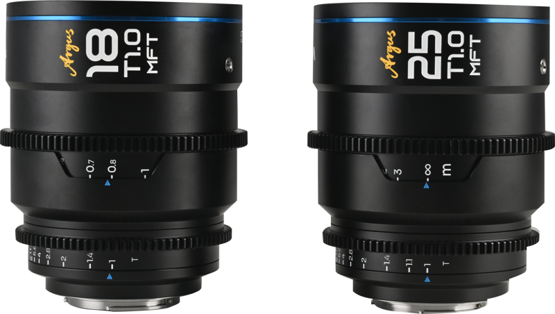 The Laowa Argus MFT Cine 2-Lens Bundle includes the 18mm T1 and 25mm T1 lenses