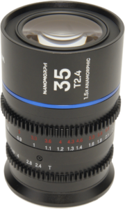 this lens creates a cinematic widescreen look with beautiful oval bokeh and elongated horizontal flares. The 35mm focal length provides a natural perspective