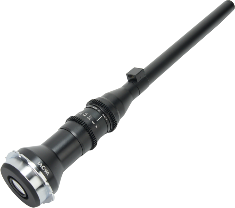 this probe lens enables unprecedented close-up perspectives and is ideal for filming intricate details