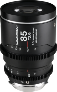 expertly designed for cinematographers utilizing large-format cinema cameras equipped with Arri PL and Canon EF mounts. Featuring an 85mm focal length