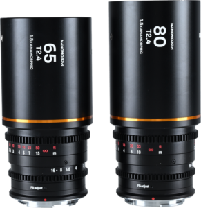 LAOWA Nanomorph S35 Prime 2-Lens Bundle (65mm,80mm) (Amber) - L Mount