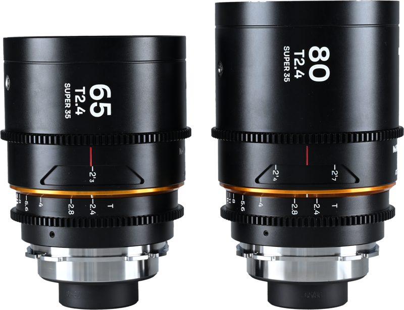 LAOWA Nanomorph S35 Prime 2-Lens Bundle  (65mm,80mm) (Amber) - Arri PL/Canon EF