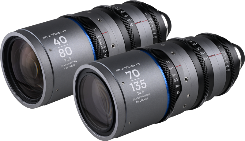 LAOWA Sunlight 2X Anamorphic Zoom 2-Lens Bundle (40-80mm,70-135mm) (Blue) Arri PL