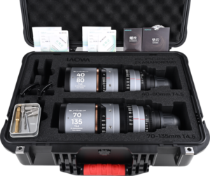 LAOWA Sunlight 2X Anamorphic Zoom 2-Lens Bundle (40-80mm,70-135mm) (Amber) Arri PL