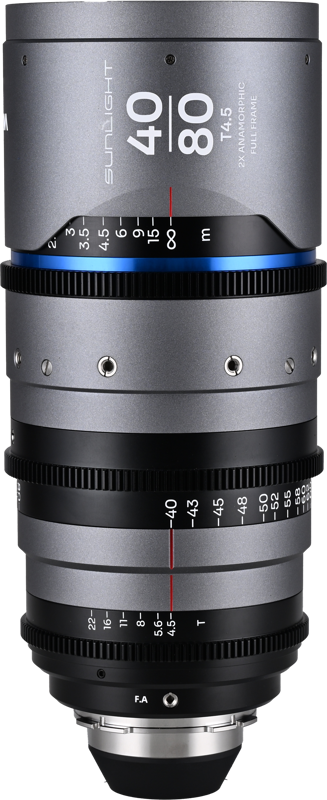 The 40–80mm is a front‑anamorphic zoom for full‑frame cinema cameras