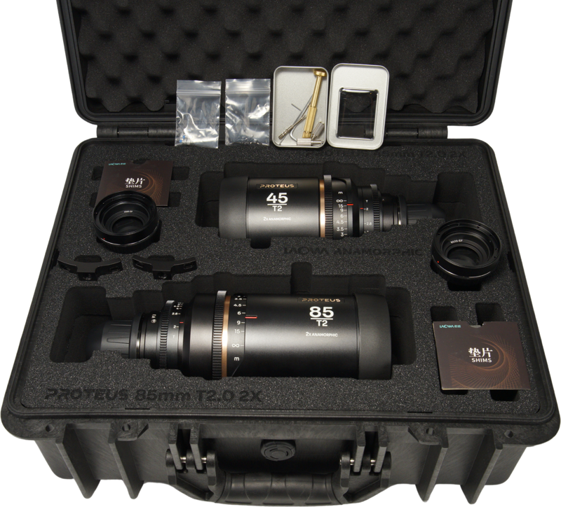 LAOWA Proteus 2X Anamorphic 2-Lens Bundle Set B (45mm, 85mm) - Amber - Arri PL/Canon EF