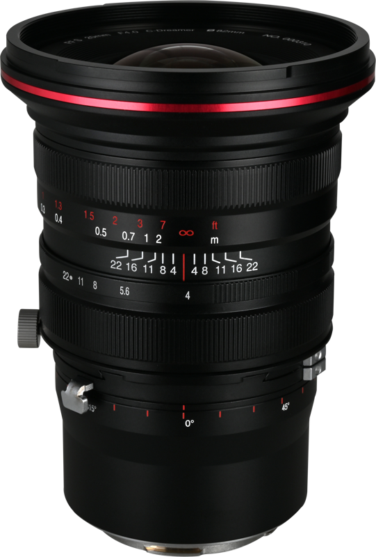 and landscape photography. With a wide 20mm focal length and a ±11mm shift capability