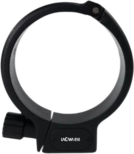 allowing for secure tripod mounting to achieve more stable shots. It attaches to the rear barrel of the lens