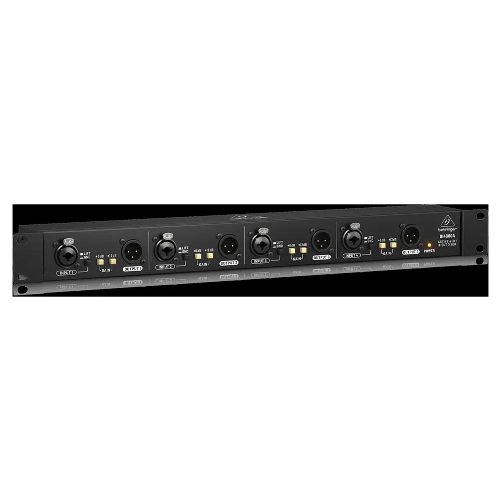 BEHRINGER ULTRA-DI PRO DI4800A Professional 4-Channel Active DI Box, Booster and Line Isolator