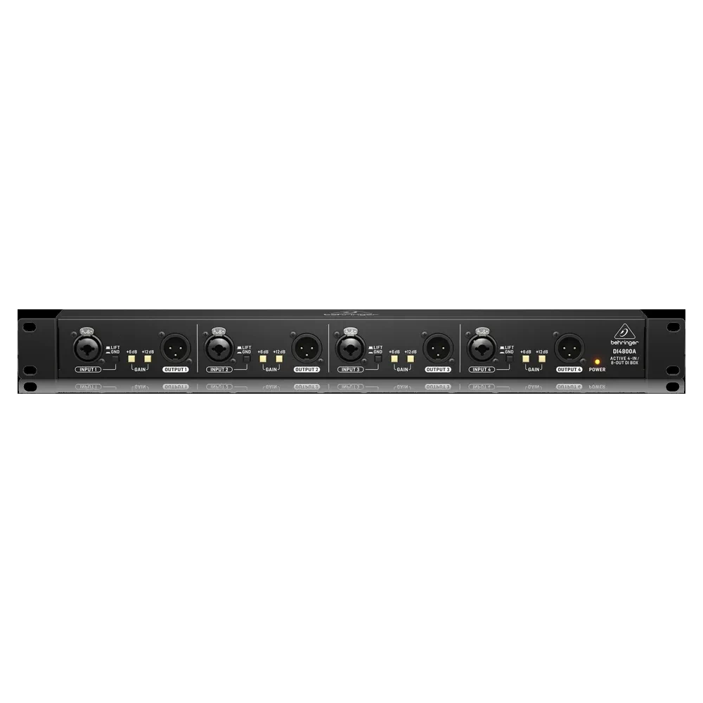 BEHRINGER ULTRA-DI PRO DI4800A Professional 4-Channel Active DI Box, Booster and Line Isolator