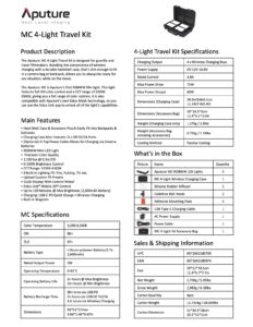 APUTURE MC 4-light travel kit