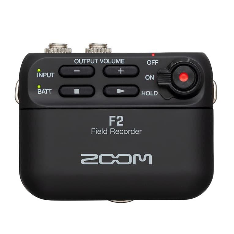ZOOM F2 field recorder and lavalier mic
