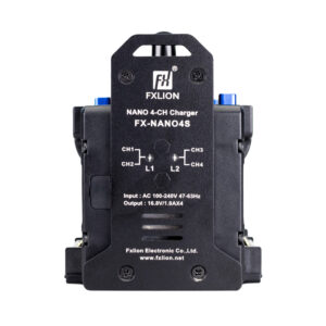 FXLION 4 channel charger for Nano V-mount batteries