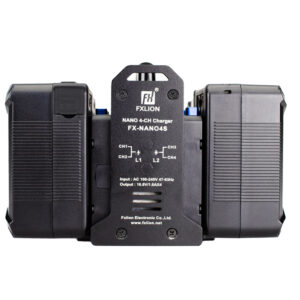 FXLION 4 channel charger for Nano V-mount batteries