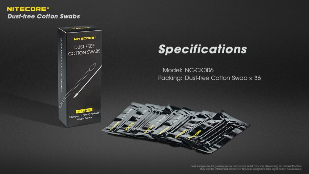 NITECORE Dust-free Cotton Swabs