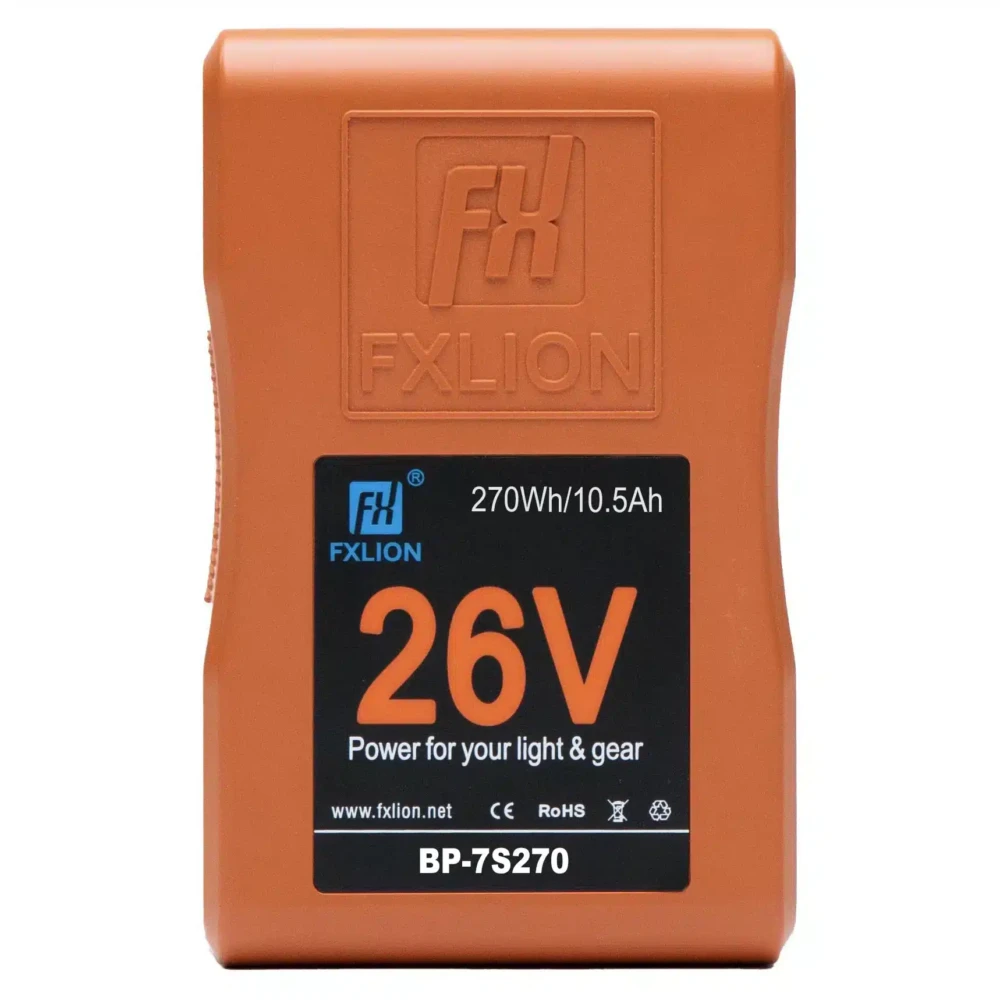 FXLION 26V V-mount battery, 270Wh, 15A