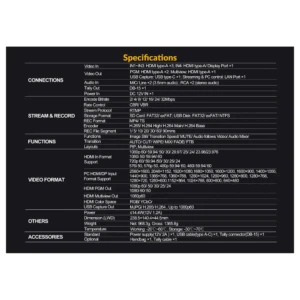 AVMATRIX HVS0401E 4-ch HDMI Multi-format Streaming Video Switcher with Recording