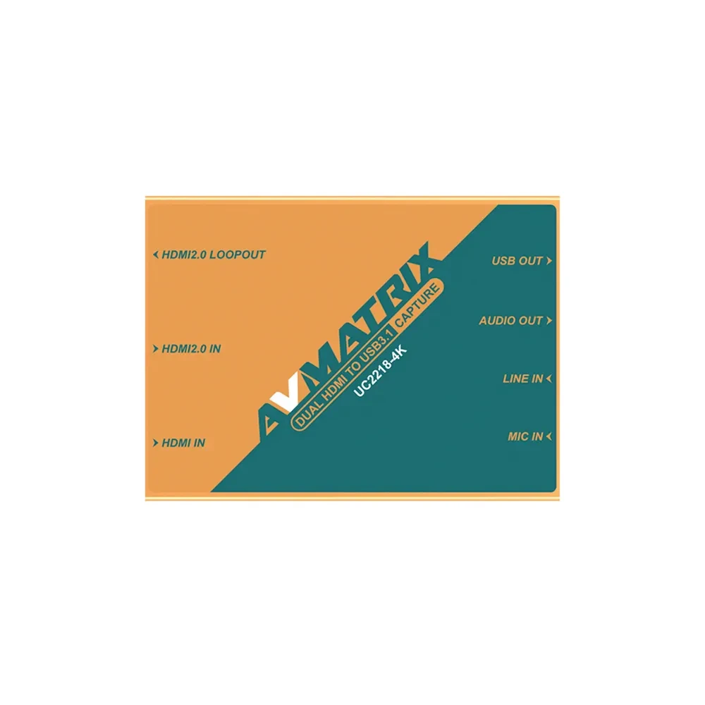AVMATRIX UC2218-4K Dual HDMI to USB 3.1 Video Capture