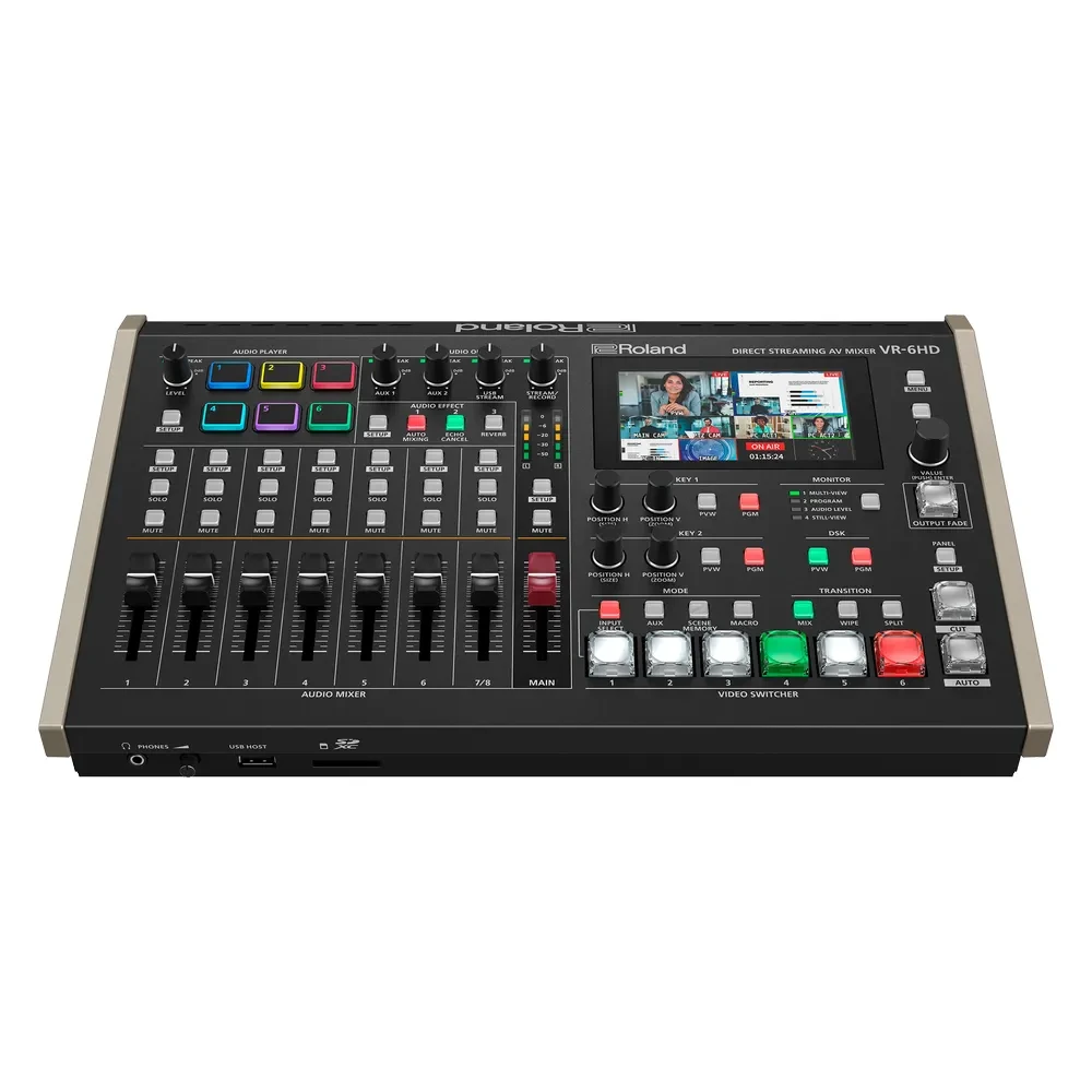 ROLAND VR-6HD Ultra-compact audio/video mixer with direct streaming encoders