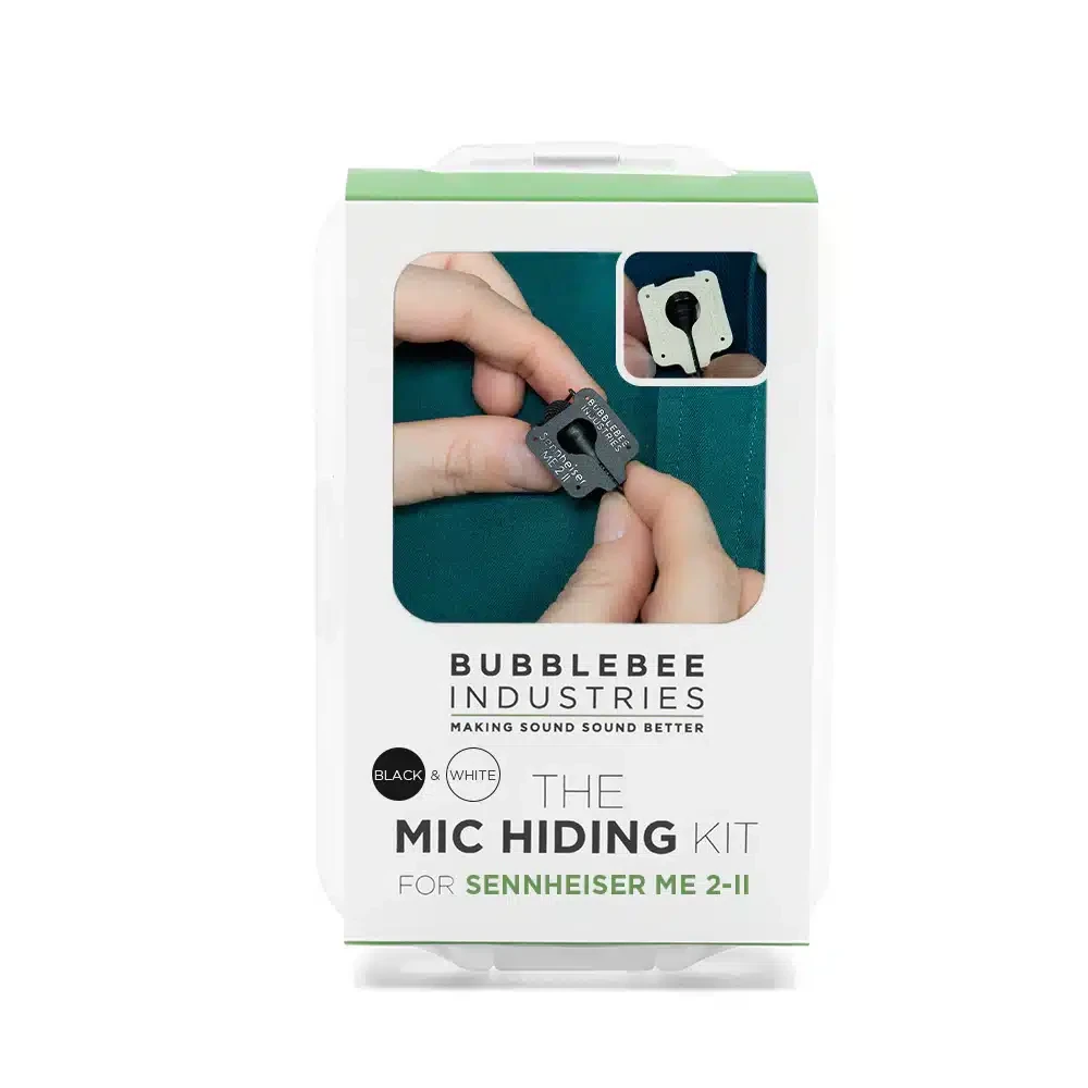 BUBBLEBEE Mic Hiding Starter Kit for Sennheiser ME2-II, black & white