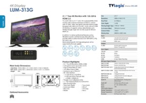 31" TVLOGIC LUM-313G DCI 4K 350nit LCD monitor
