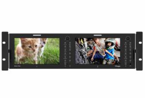 7" TVLOGIC RKM-270A dual LCD 3RU multi-channel monitor