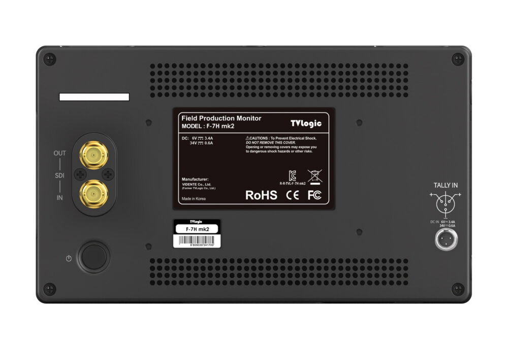 7" TVLOGIC F-7H mk2 FHD high brightness field monitor, cross conversion