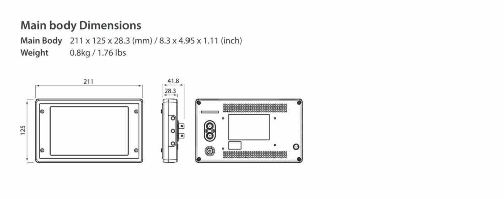 7" TVLOGIC F-7H mk2 FHD high brightness field monitor, cross conversion