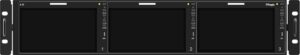 5.5” TVLOGIC R-5T triple 2RU UHD-4K ready rack mount monitor, 12G-SDI/HDMI