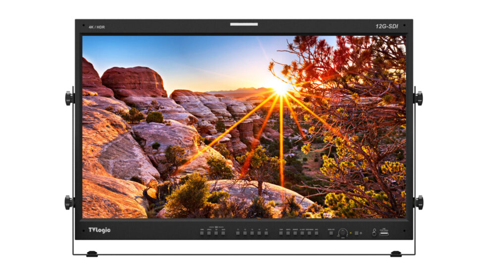 24" TVLOGIC LUM-242H DCI-UHD monitor, 10 bit IPS LCD, 12-bit processing, 12G-SDI/HDMI