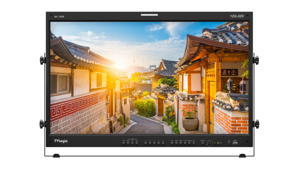 24" TVLOGIC LUM-242G DCI-UHD monitor, 10 bit IPS LCD, 12-bit processing, 12G-SDI/HDMI