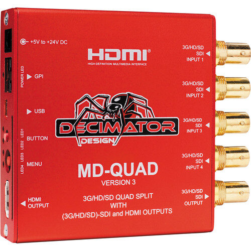 DECIMATOR MD-QUAD v3 SDI quad split multi-viewer