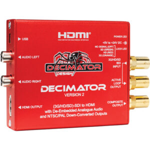 DECIMATOR 2 SDI to HDMI with de-embedded analogue audio