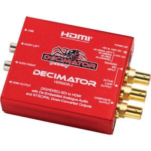 DECIMATOR 2 SDI to HDMI with de-embedded analogue audio