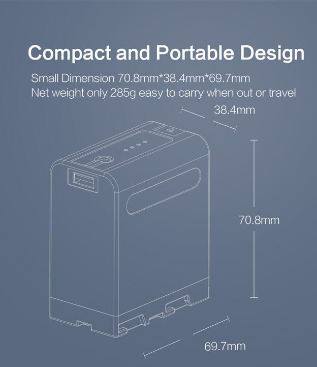 ROLUX YC-F971 battery for Sony NP-F series, 6600mAh, USB in/out