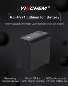 ROLUX YC-F971 battery for Sony NP-F series, 6600mAh, USB in/out