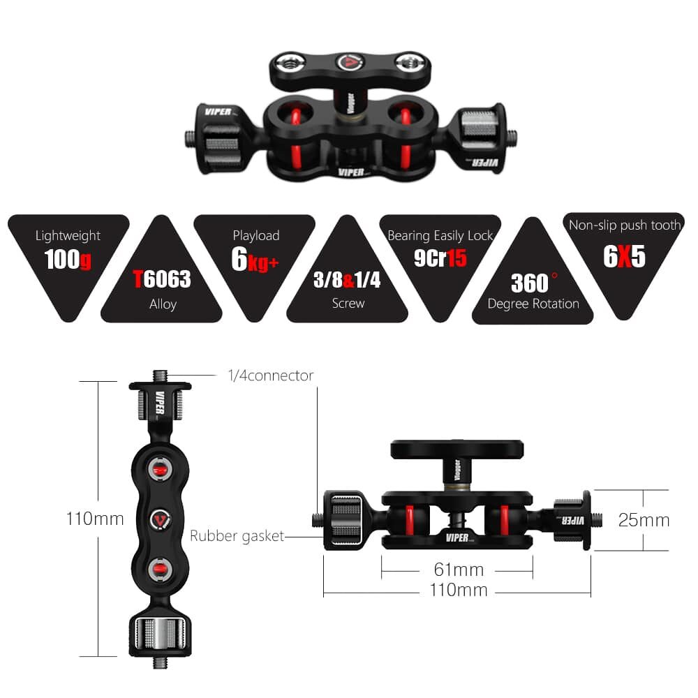 MEDIAGEAR DF-BB01 heavy-duty inner ball-head magic-arm grip