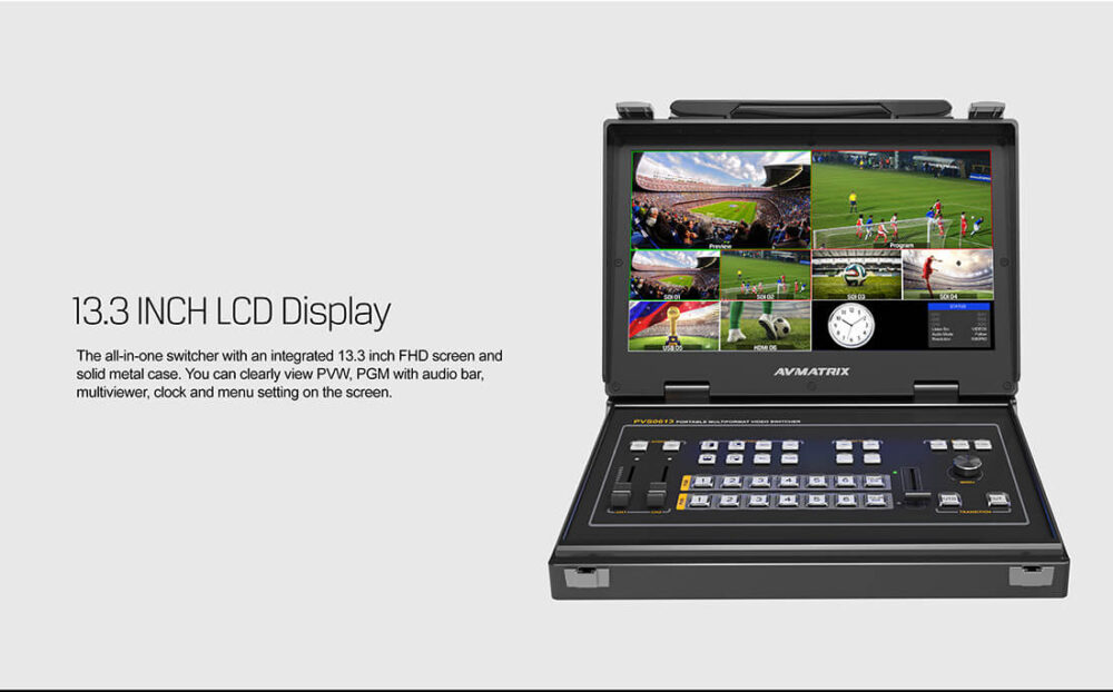 AVMATRIX PVS0613U portable 6ch SDI/HDMI multi-format streaming video switcher