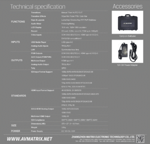 AVMATRIX PVS0615U multi-format 6 channel streaming video switcher