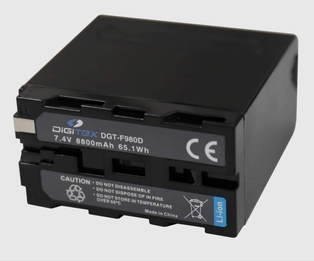 Digitex DGT-F980D battery for Sony NP-F series, 8800mAh, 7V, USB/DC