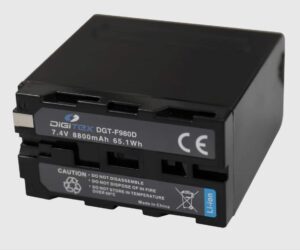 Digitex DGT-F980D battery for Sony NP-F series, 8800mAh, 7V, USB/DC
