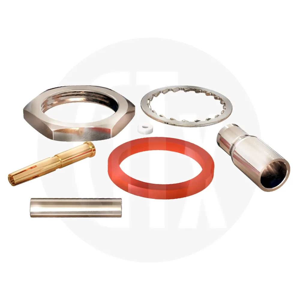 Gigatronix BNC HDTV 12G SDI panel crimp bulkhead jack, RG179, RG179DT