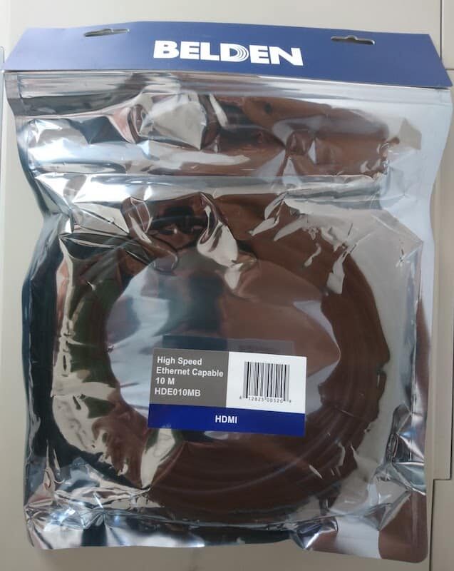 BELDEN HDE001MB high speed HDMI cable with Ethernet channel, 1m