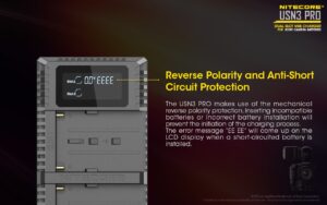 Nitecore USN3 PRO dual slot digital USB charger for Sony NP-F series batteries