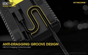 Nitecore UCN2 PRO dual slot digital USB charger for Canon LP-E6N batteries