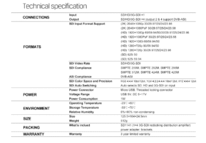 AVMATRIX SD1141 1×4 SDI reclocking distribution amplifier