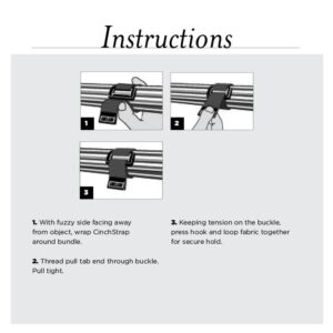 1" x 30" RIP-TIE CinchStrap, 10 Pack, BLACK